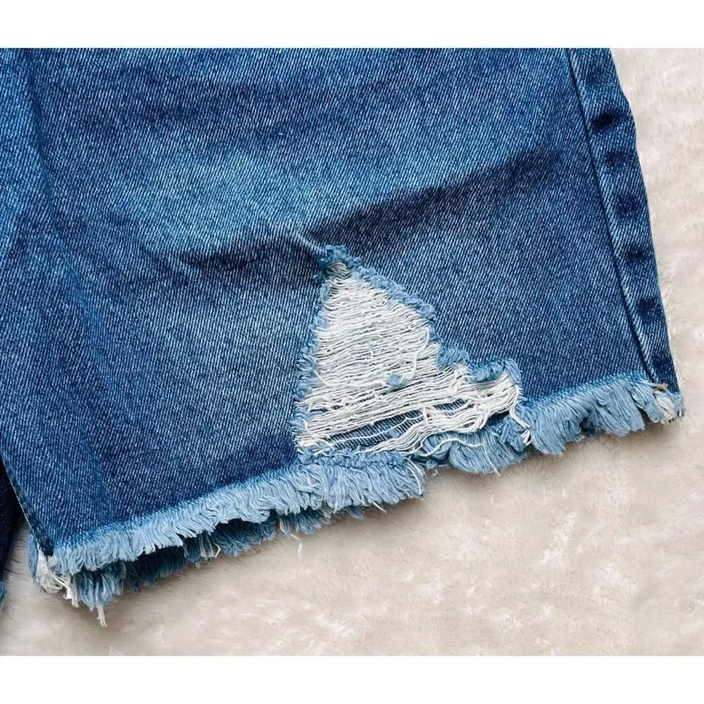 NWT superdown Lennon Distressed Mid Short in Dark Blue, Size 27